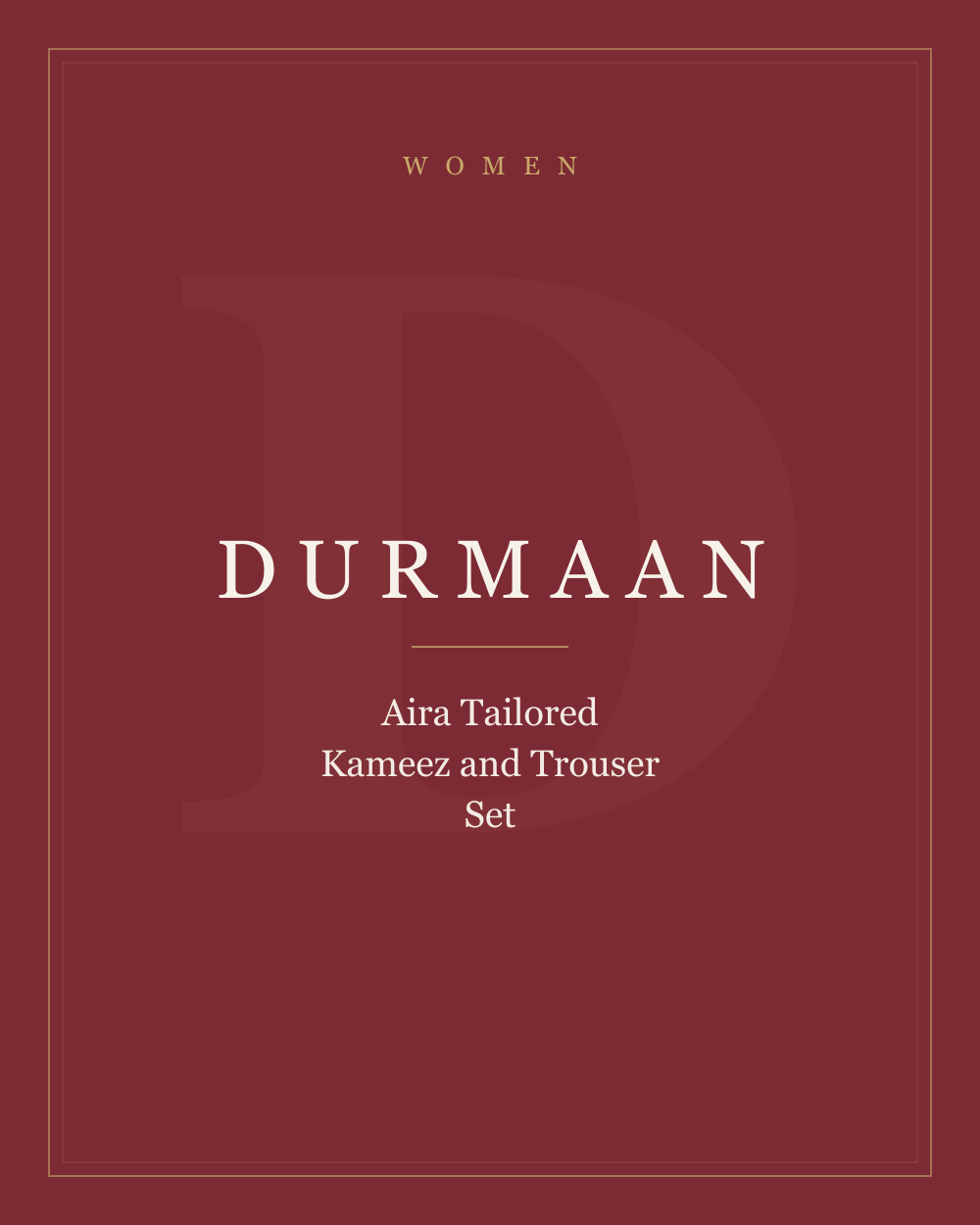 Aira Tailored Kameez and Trouser Set — Women