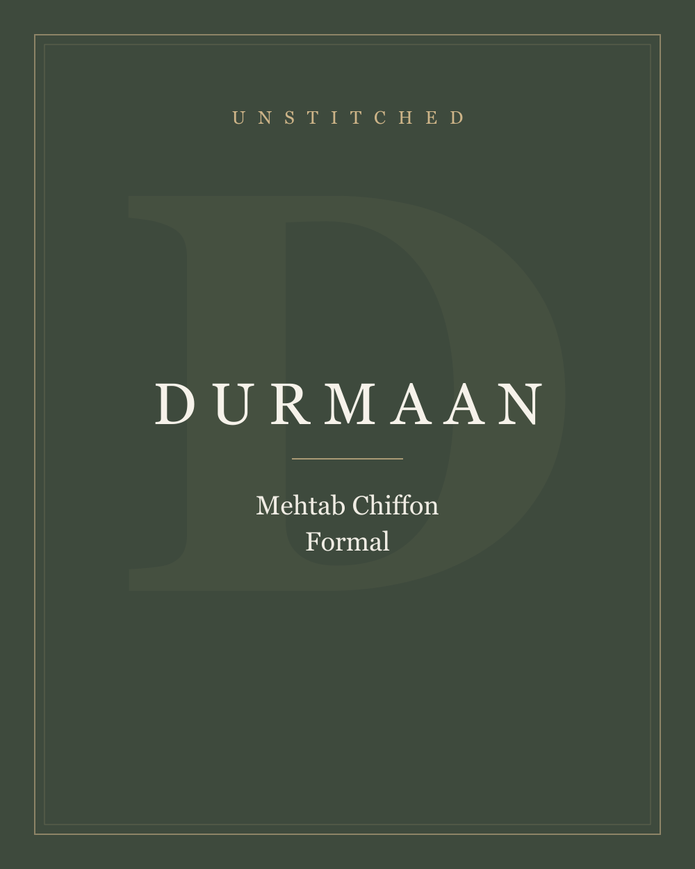 Mehtab Chiffon Formal — Unstitched