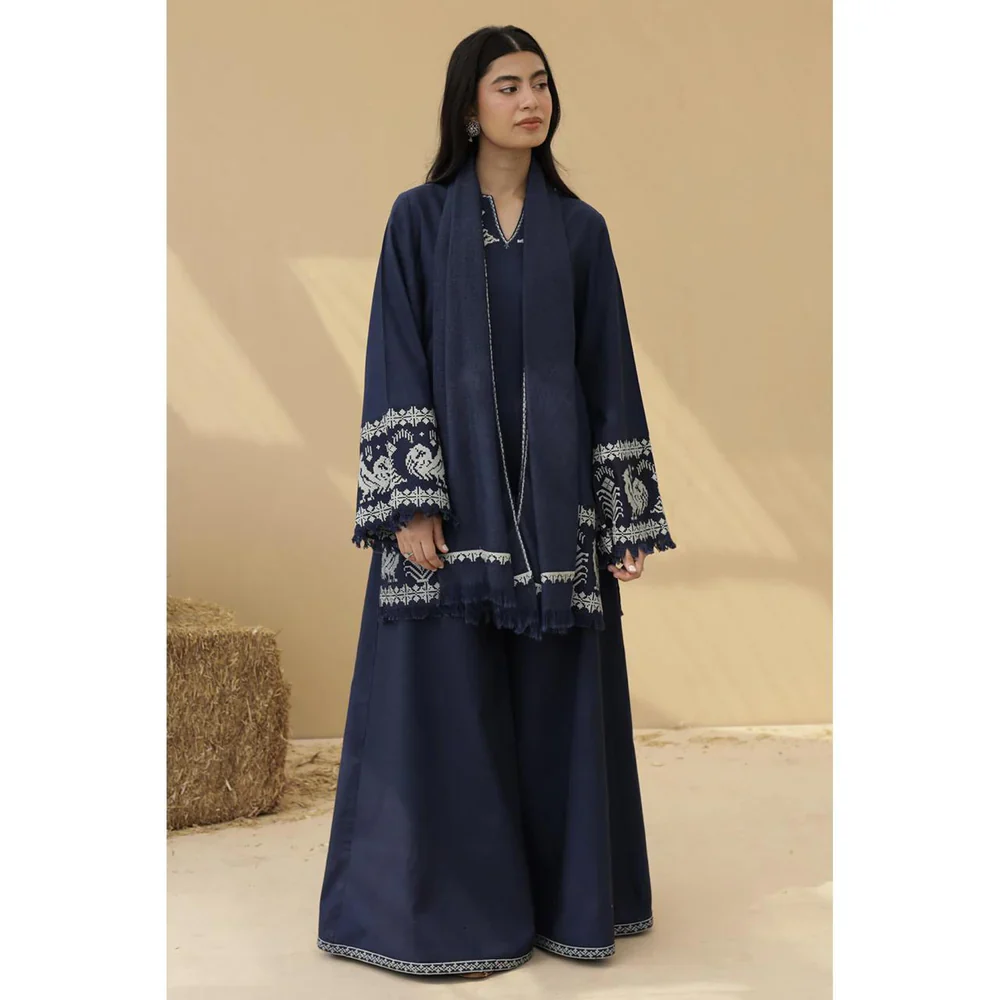 Diora Winter Bloom – Embroidered 2PC Flapper Set