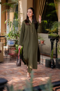 Elegant Olive Green Linen 2-Piece Set