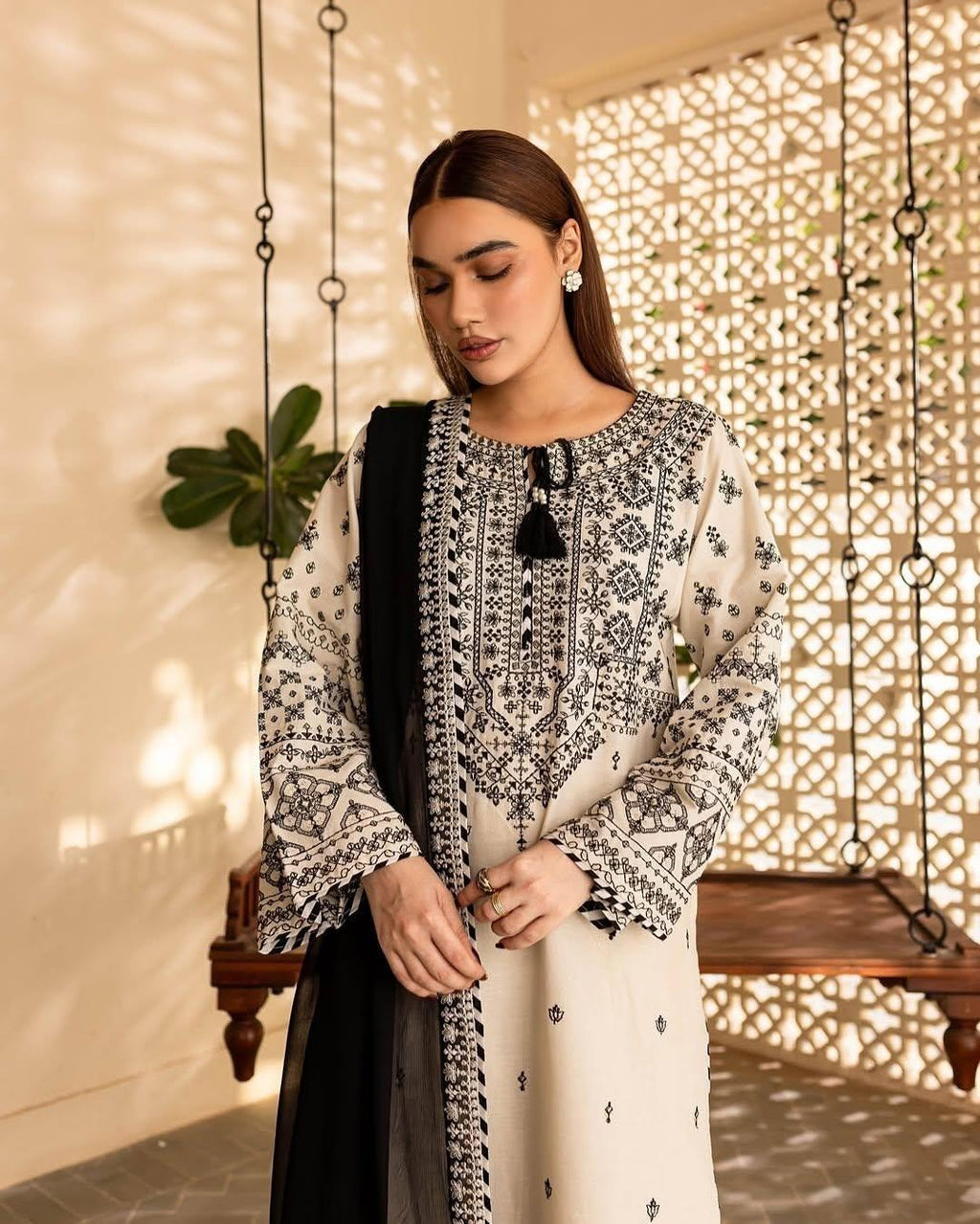 Lemara Bloom – Embroidered  3-Piece Suit