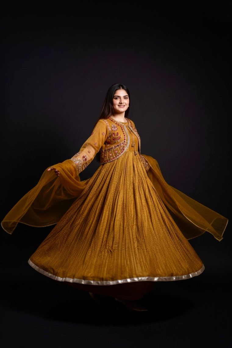 Huda Elegance – 3PC Crush Silk Set