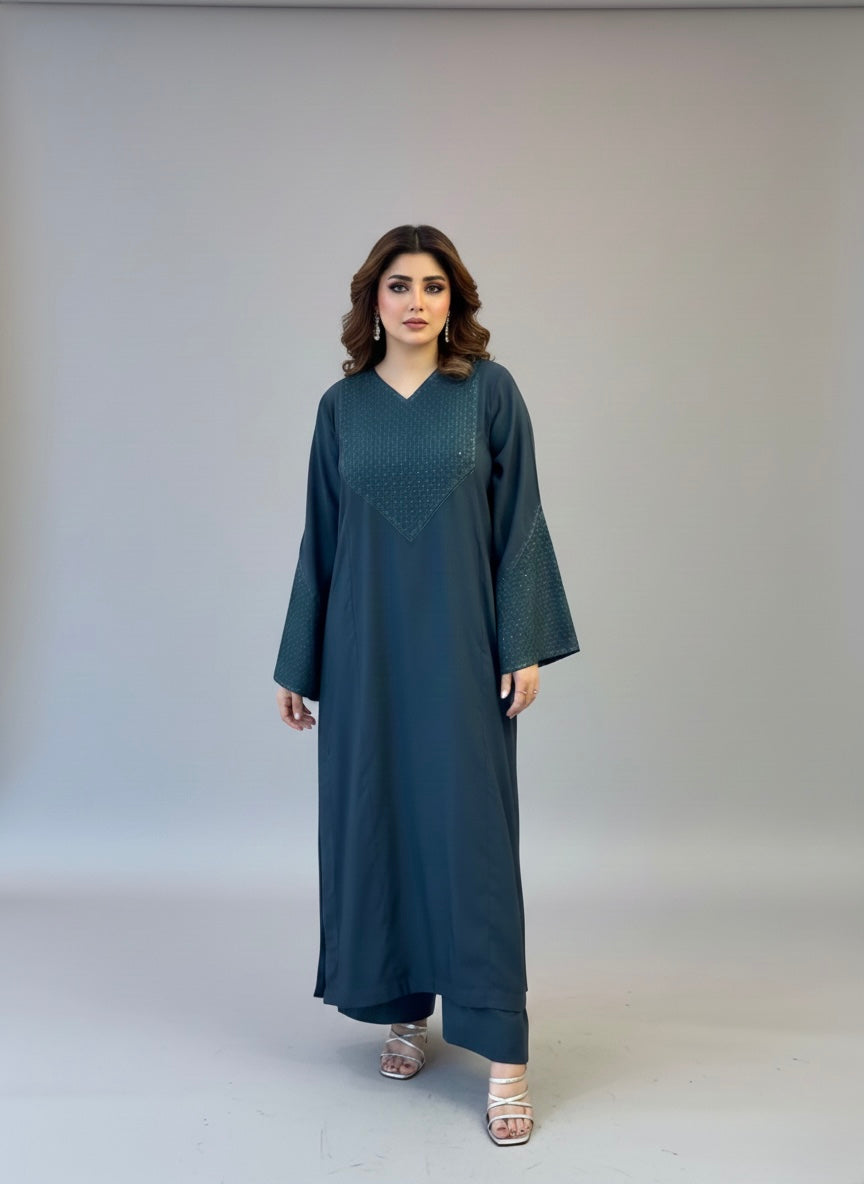 Afrozeh Winter Loom – 2PC Linen Set