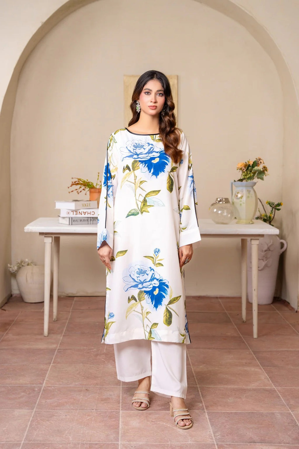 White Breeze – Silky Lawn 2PC Suit