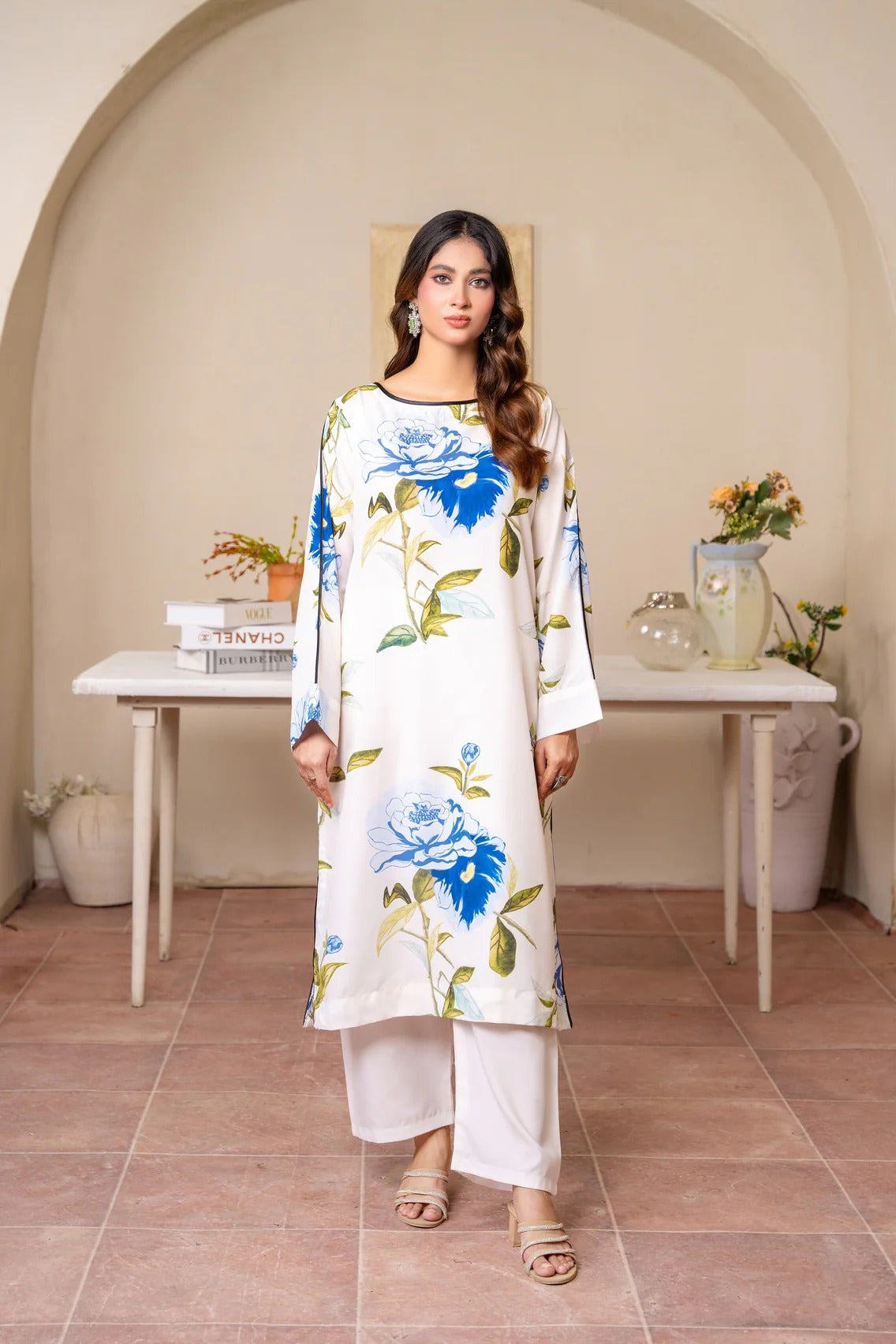 White Breeze – Silky Lawn 2PC Suit