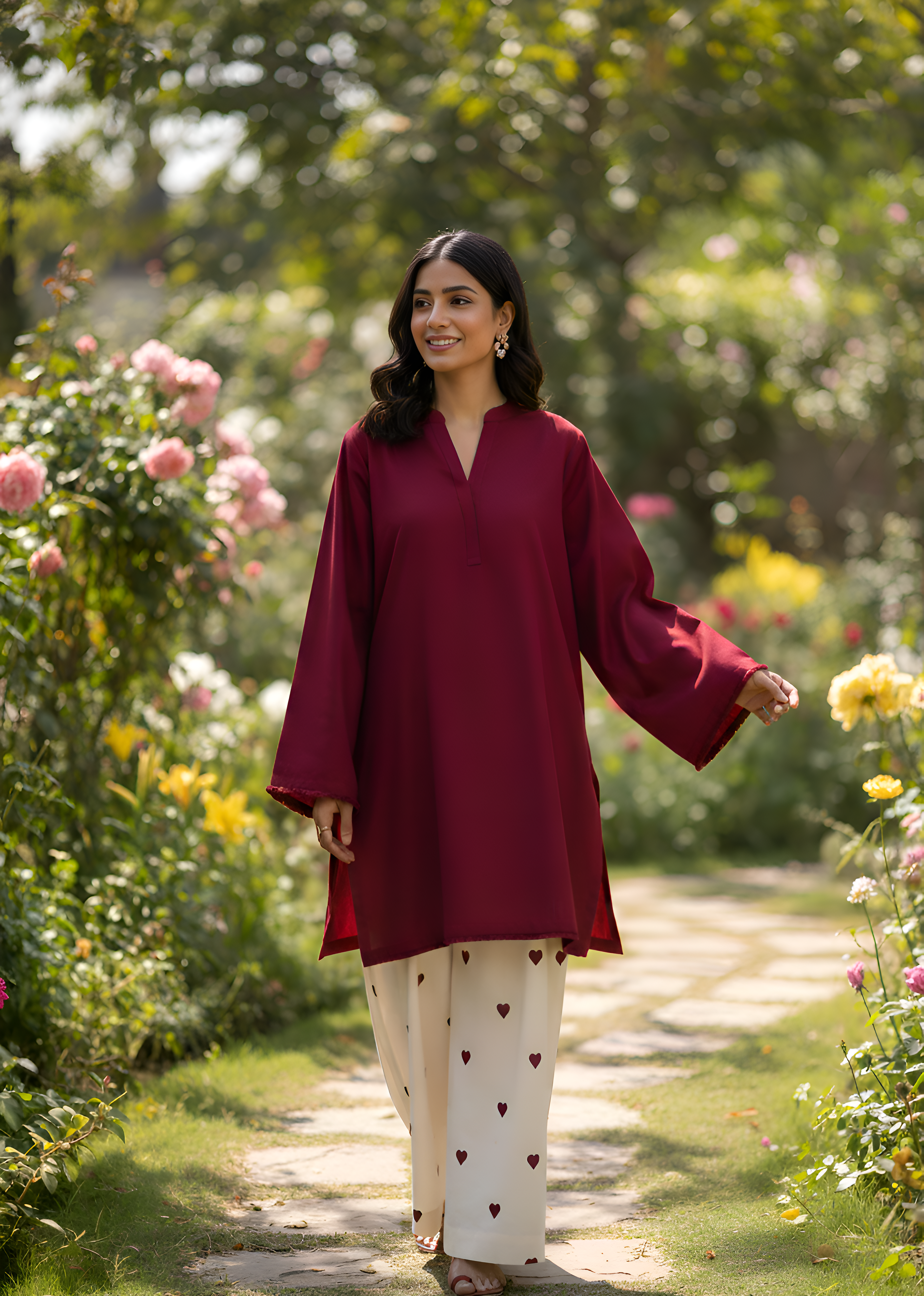 Mulberry Vein – Embroidered 2PC Set