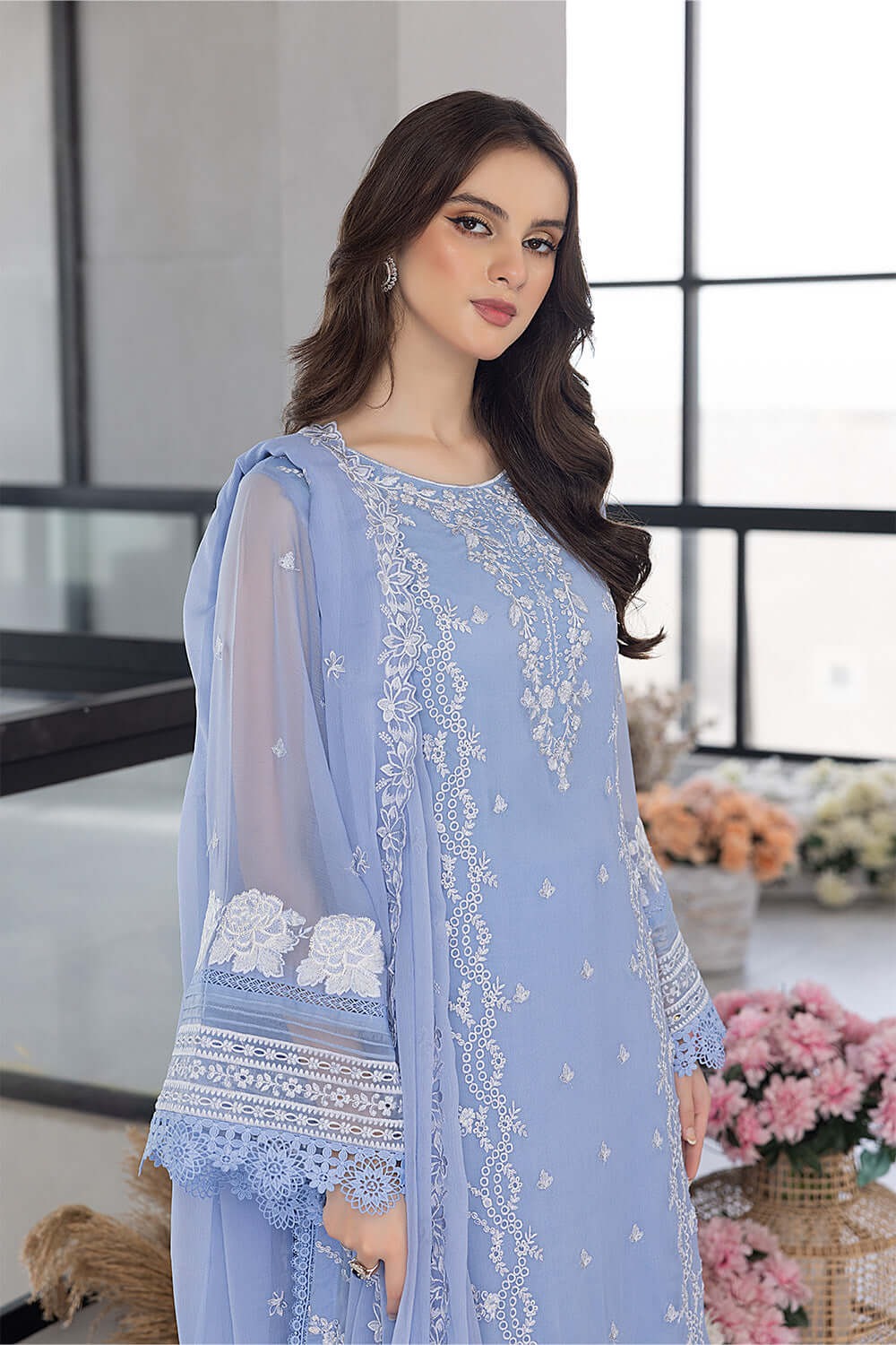 Simran Elegance – Embroidered Organza 3PC Set